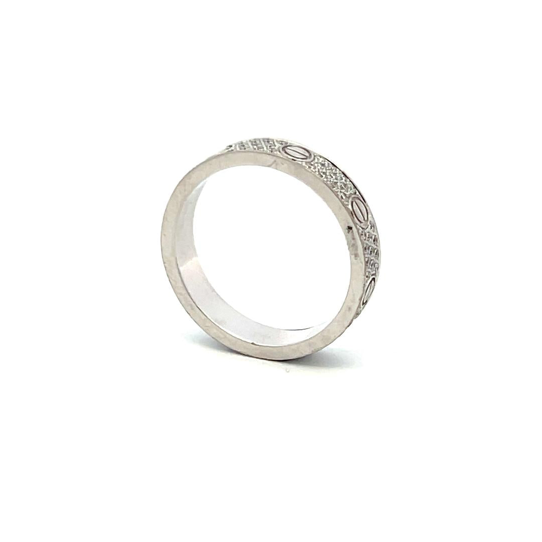 Cartier 0.31 Carat Round Brilliant F VS Diamond 18 Karat White Gold Love Ring