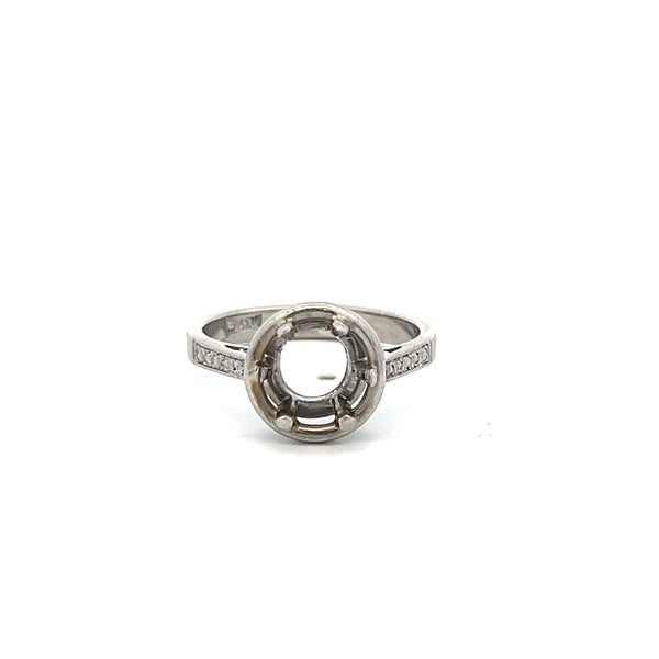 Vintage 5.50 Grams Size 6.5 Platinum Semi Mount Ring Holds 1.65 Carat Stone