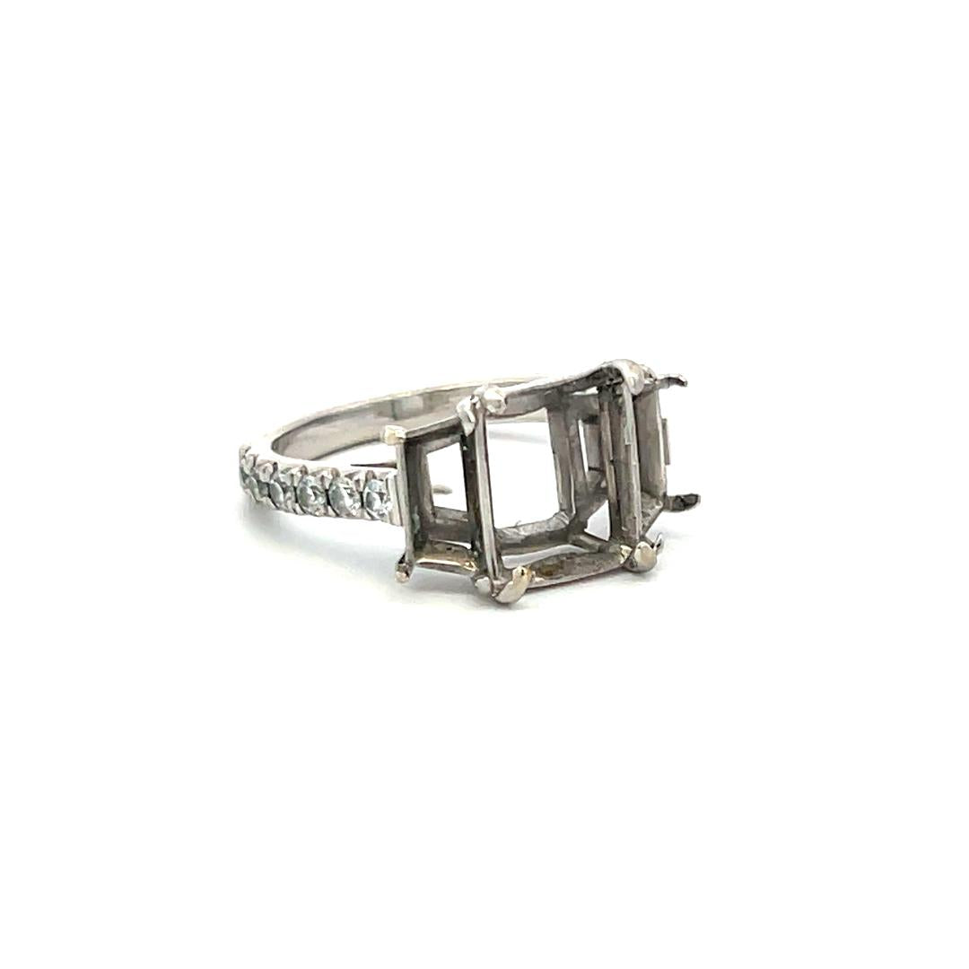 0.36 Carat Round Brilliant G VS Diamond Platinum Semi Mount Ring