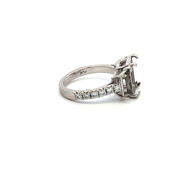 0.36 Carat Round Brilliant G VS Diamond Platinum Semi Mount Ring