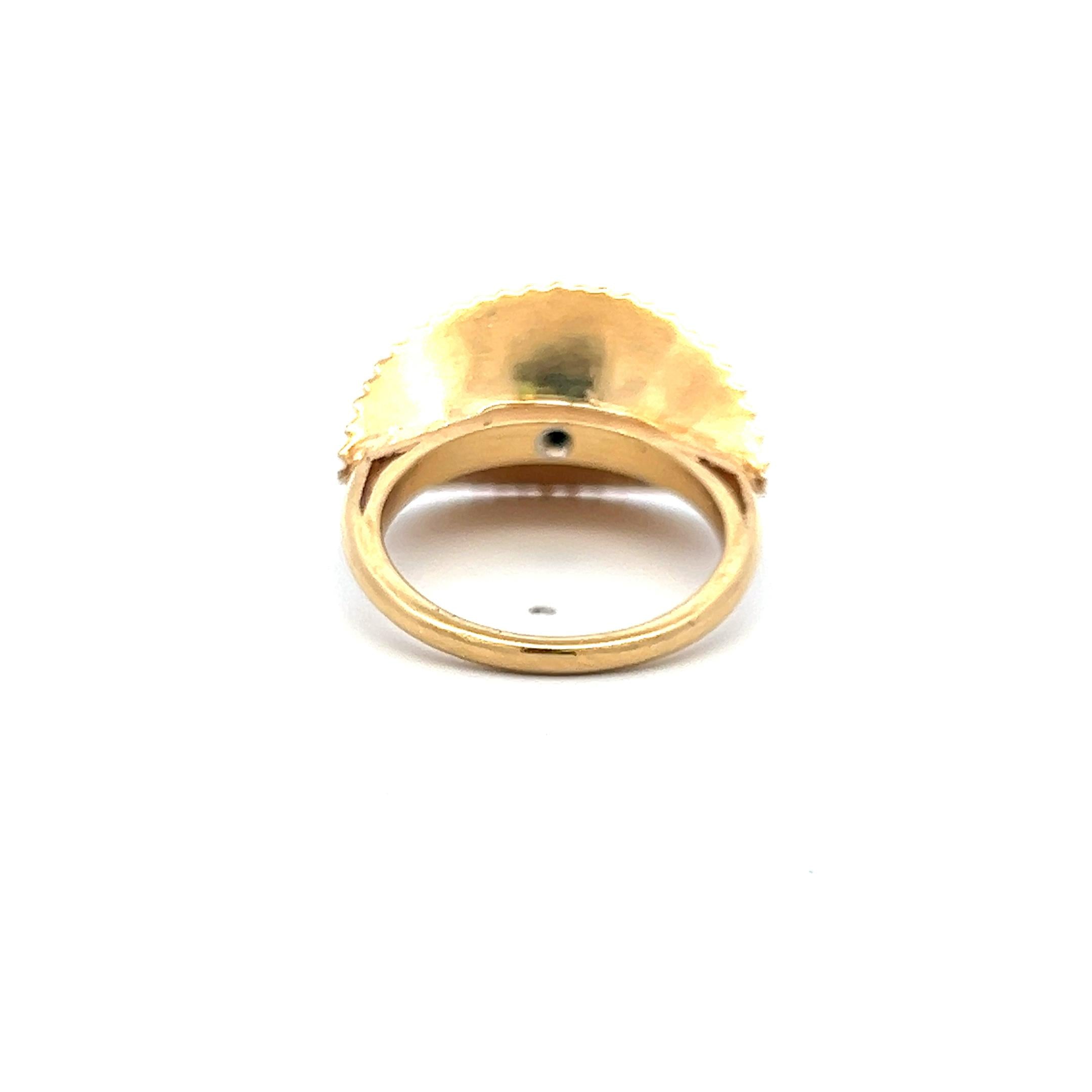 0.48 Carat Round Brilliant G VS Diamond 14 Karat Yellow Gold Cocktail Ring