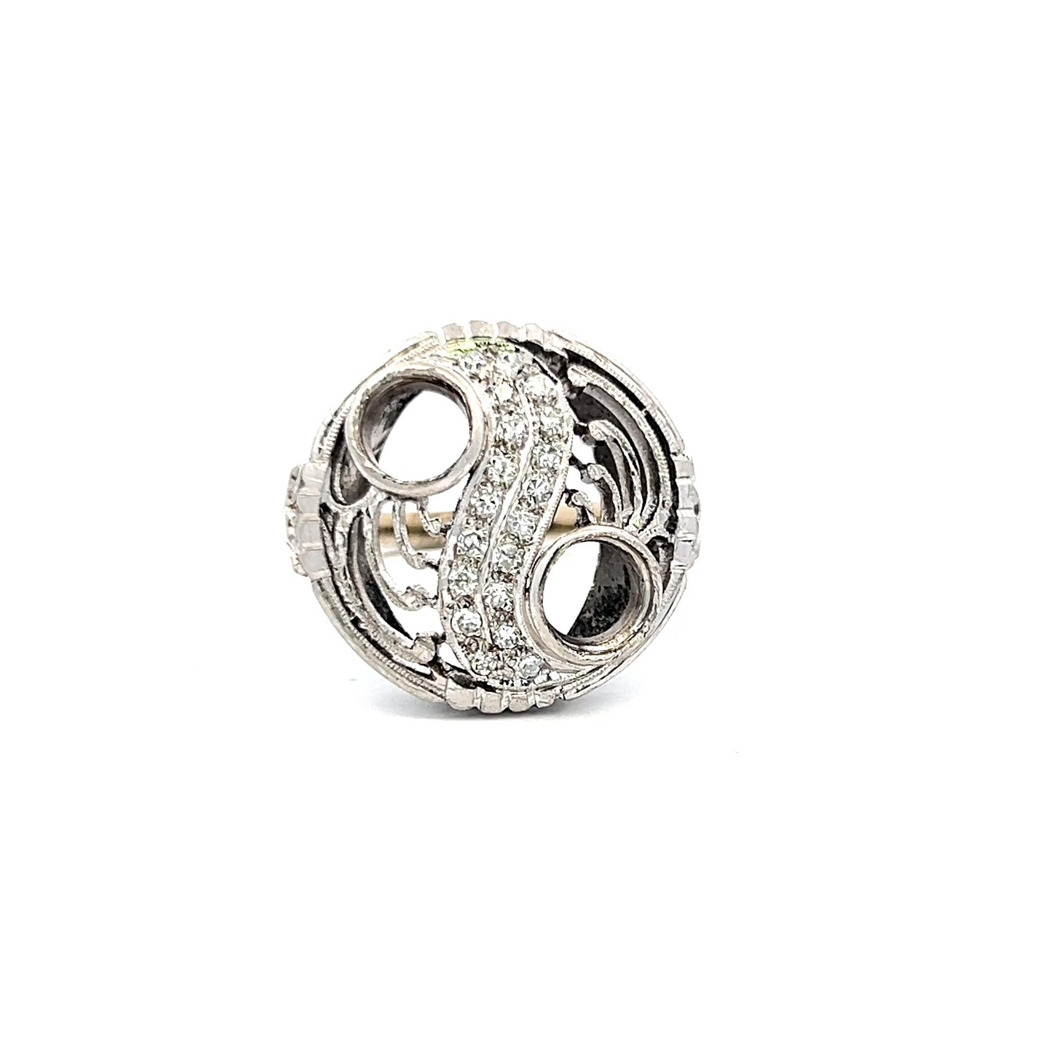 0.20 Carat Round Brilliant G SI Diamond 14 Karat White Gold Semi Mount Ring