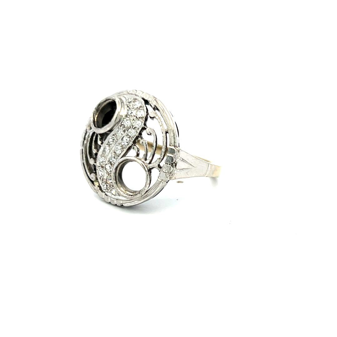 0.20 Carat Round Brilliant G SI Diamond 14 Karat White Gold Semi Mount Ring