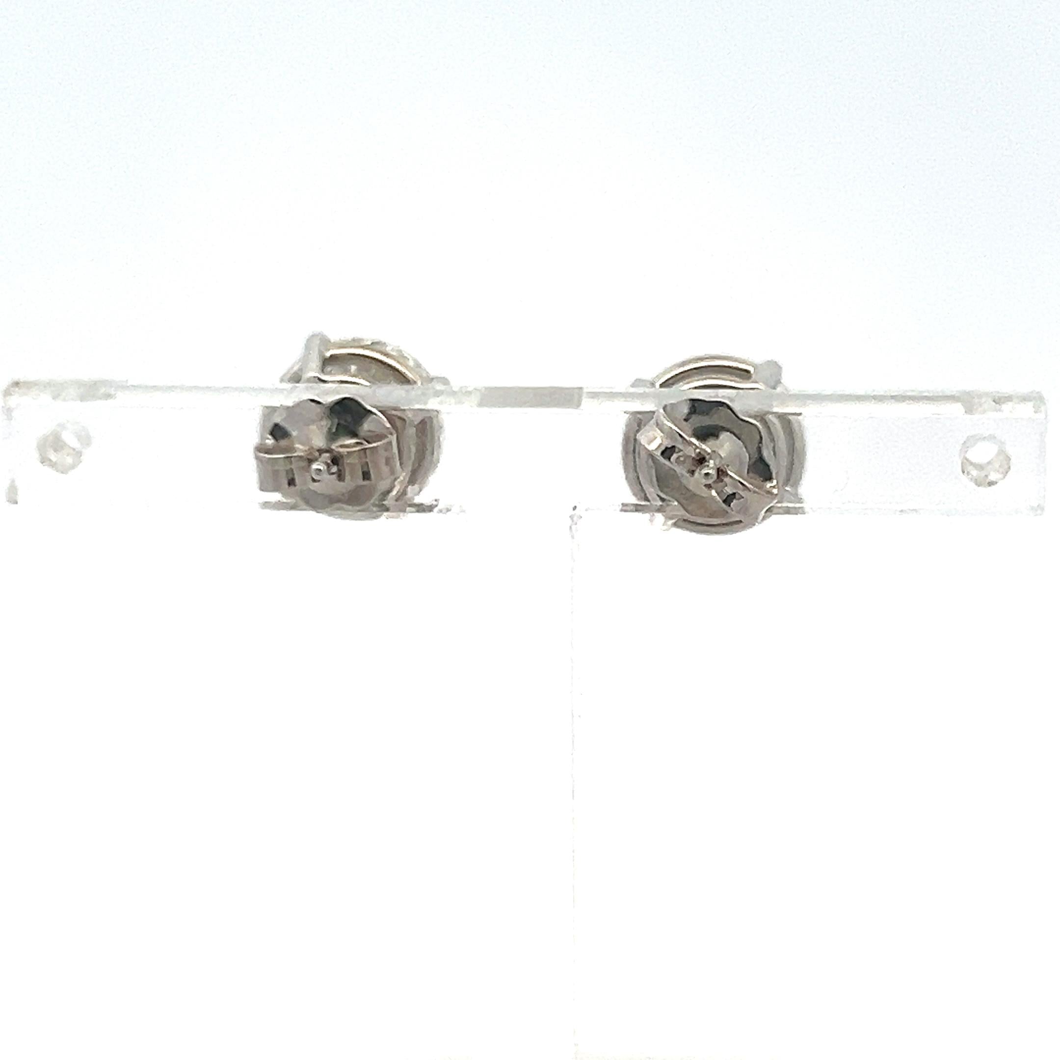 4.02ct Round Brilliant I-I2/I1 Diamond 14K White Gold Stud Earrings with GIA