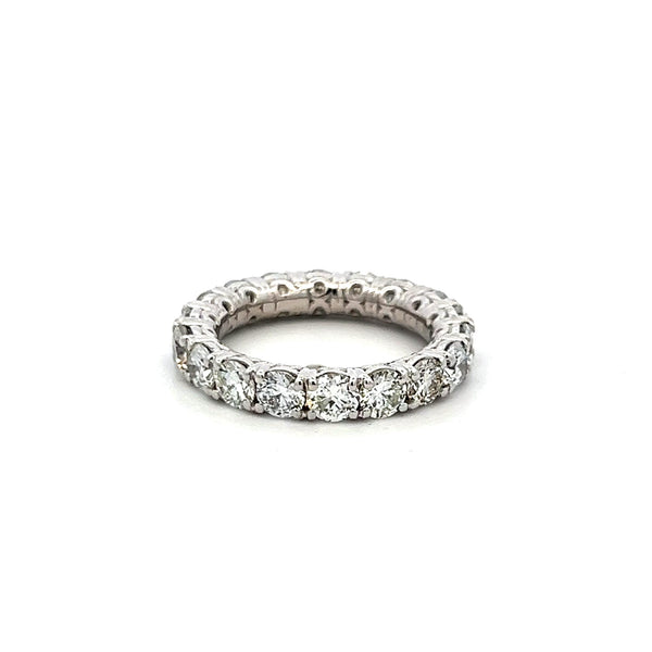 3.40 Carat Round Brilliant G VS Diamond Platinum Eternity Band Ring