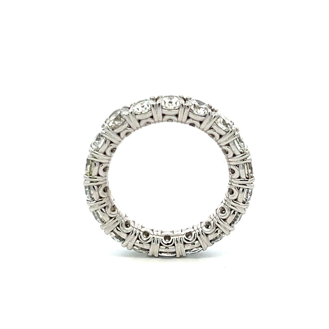 3.40 Carat Round Brilliant G VS Diamond Platinum Eternity Band Ring