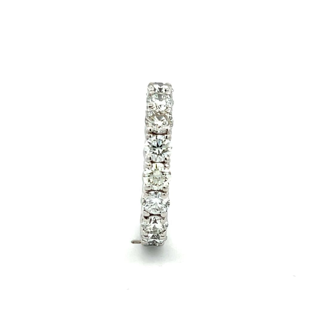 3.40 Carat Round Brilliant G VS Diamond Platinum Eternity Band Ring