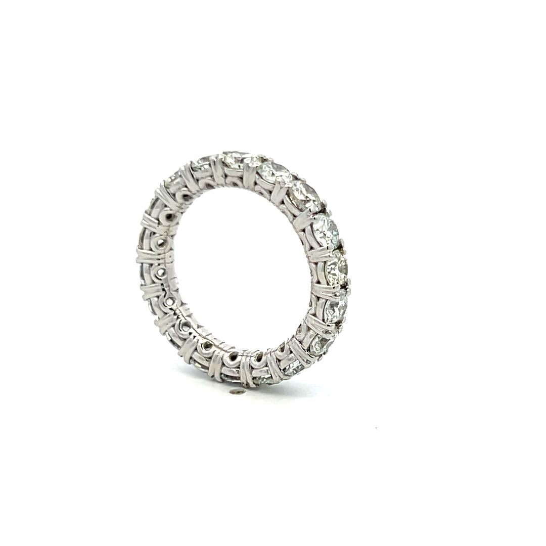 3.40 Carat Round Brilliant G VS Diamond Platinum Eternity Band Ring