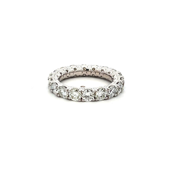 3.40 Carat Round Brilliant G VS Diamond Platinum Eternity Band Ring