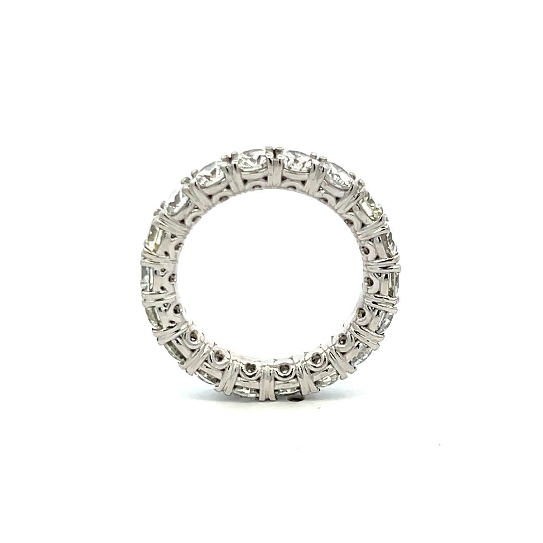 3.40 Carat Round Brilliant G VS Diamond Platinum Eternity Band Ring