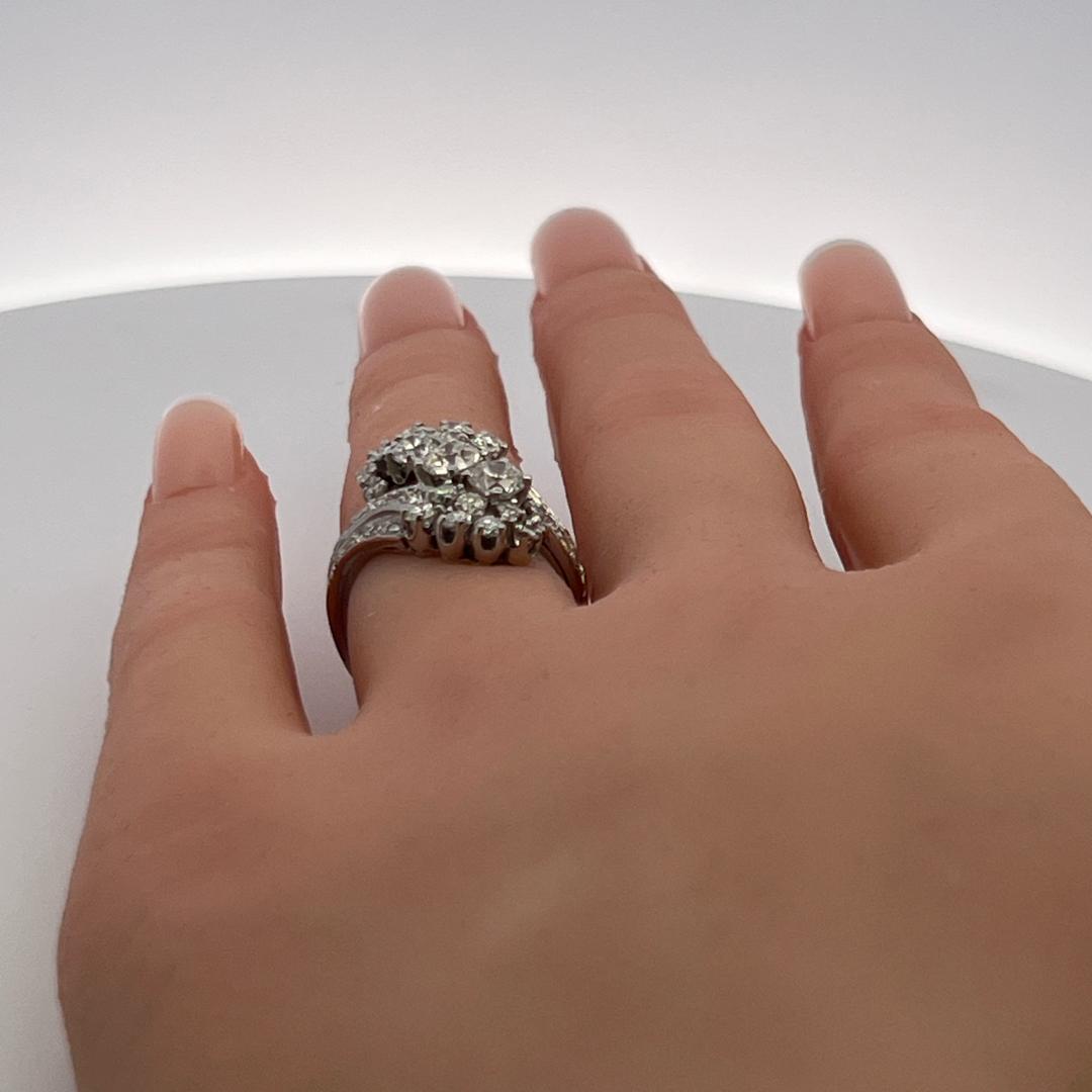 1.60 Carat Circular Brilliant Cut I SI Diamond Platinum Three-Stone Ring