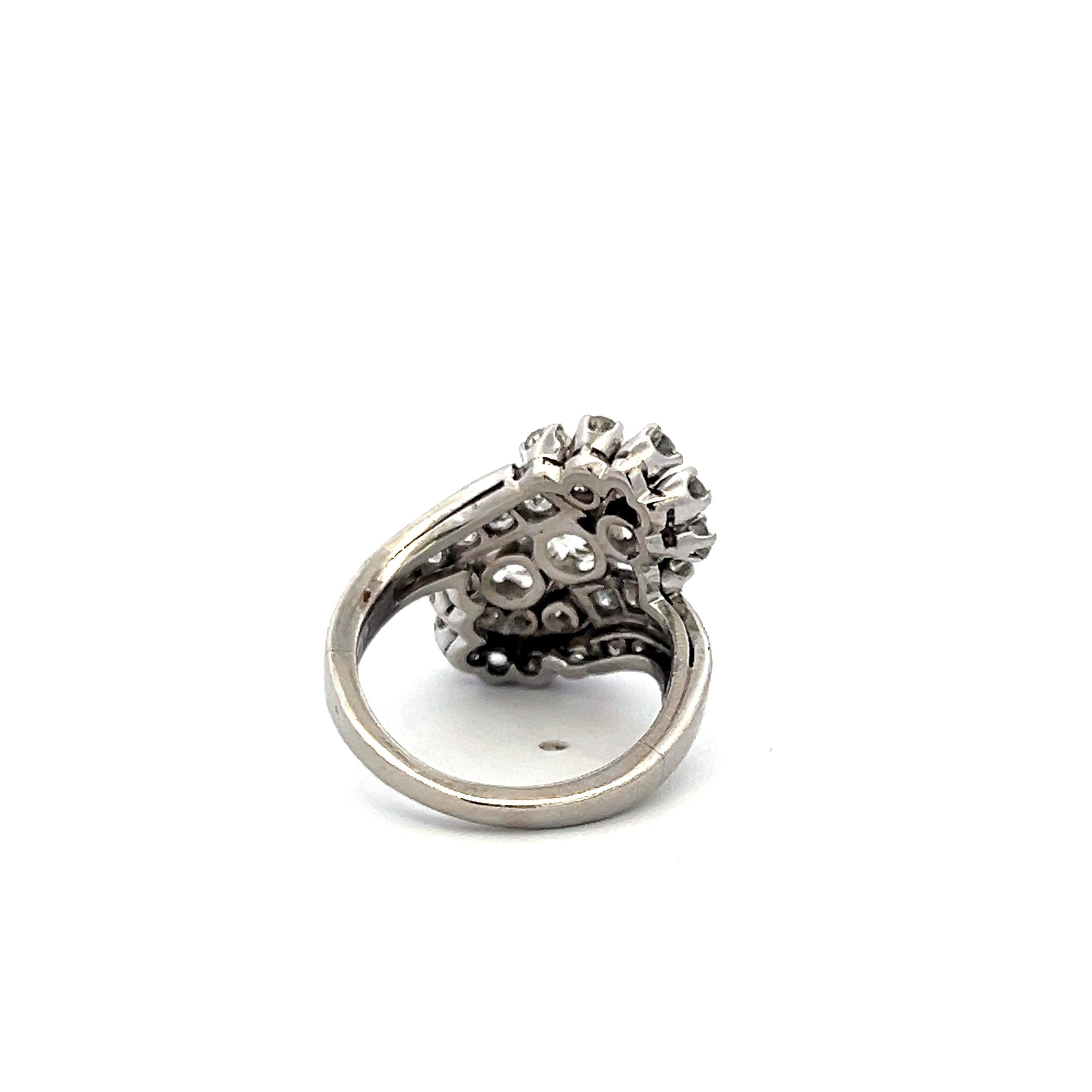 1.60 Carat Circular Brilliant Cut I SI Diamond Platinum Three-Stone Ring