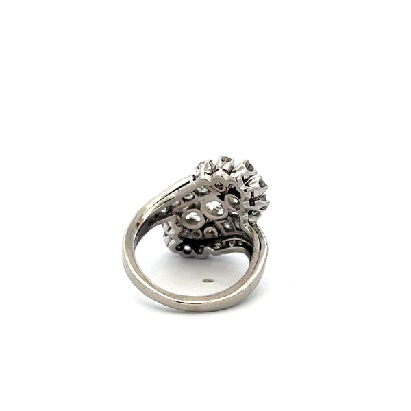 1.60 Carat Circular Brilliant Cut I SI Diamond Platinum Three-Stone Ring