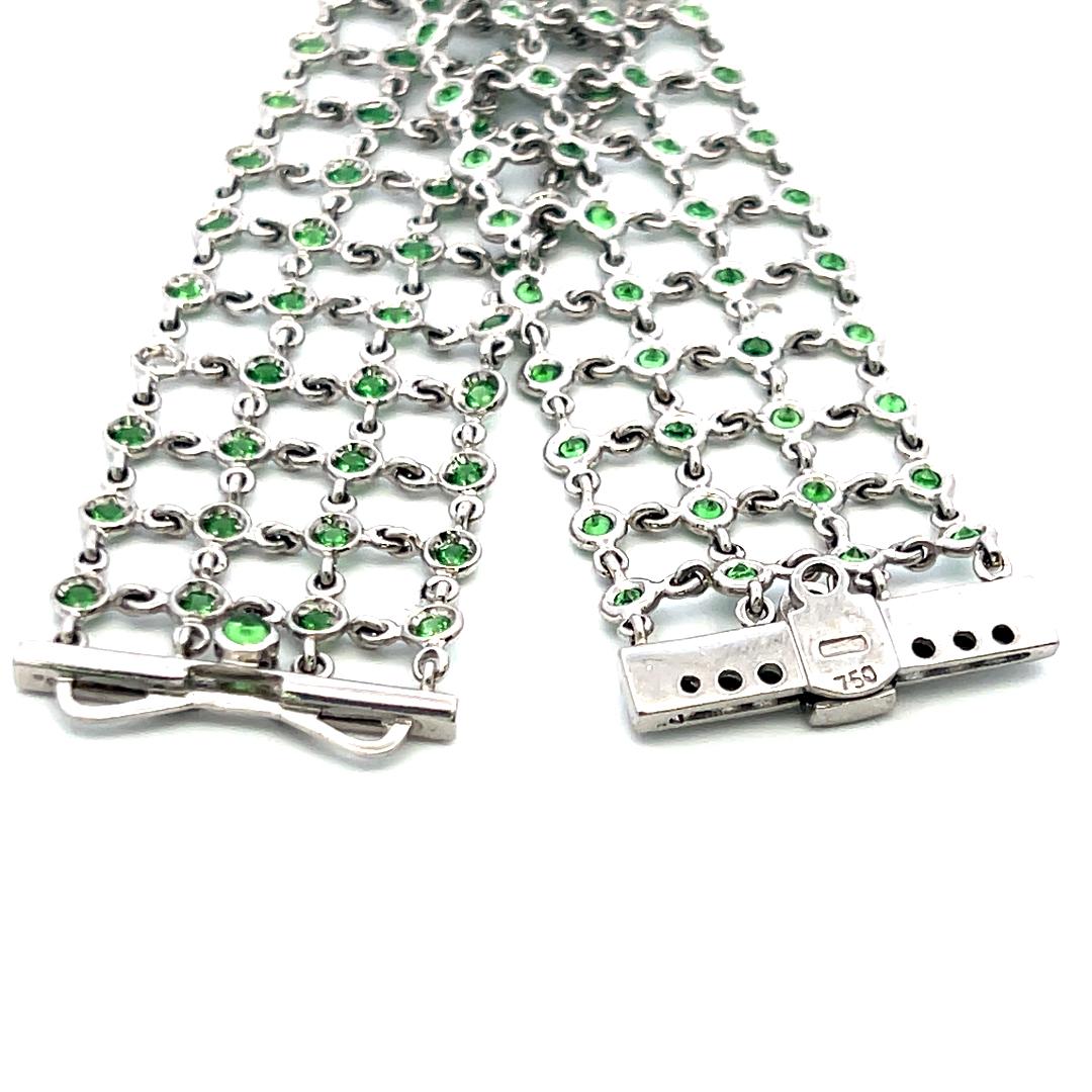 Roberto Coin 2.25 Carat Round Brilliant 18 Karat White Gold Link Bracelet