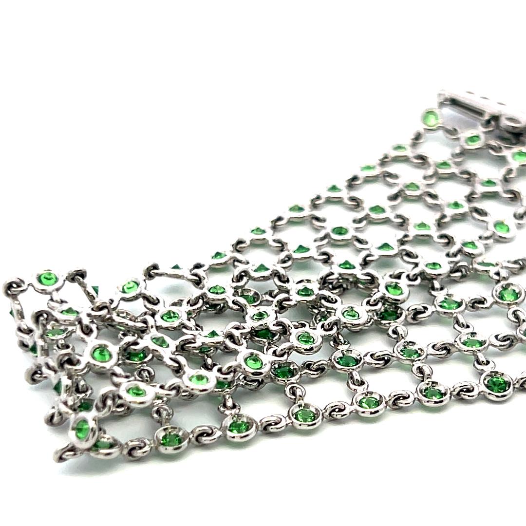 Roberto Coin 2.25 Carat Round Brilliant 18 Karat White Gold Link Bracelet