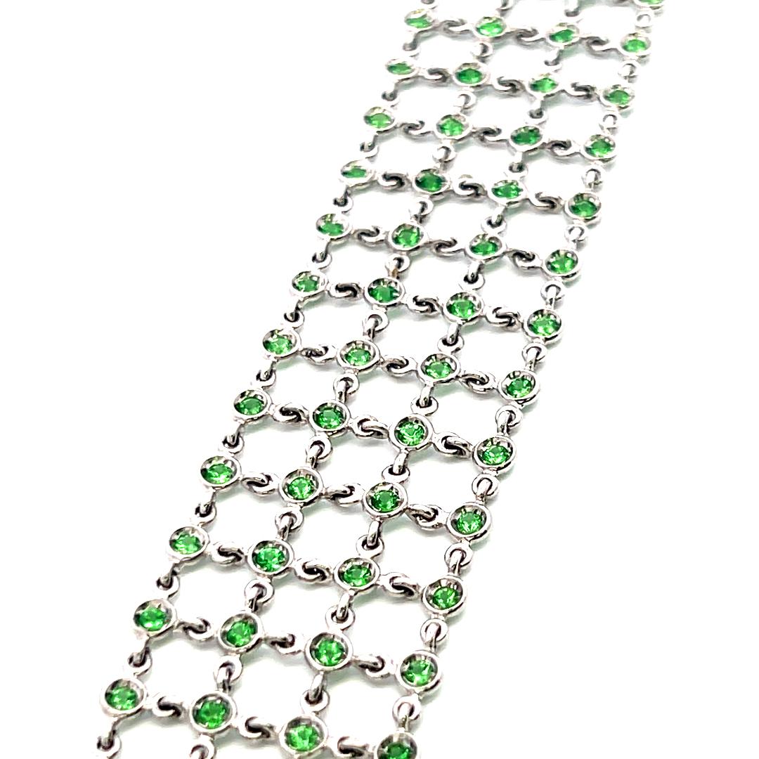 Roberto Coin 2.25 Carat Round Brilliant 18 Karat White Gold Link Bracelet