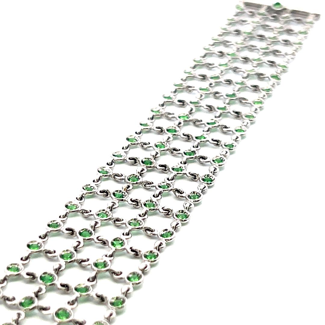Roberto Coin 2.25 Carat Round Brilliant 18 Karat White Gold Link Bracelet