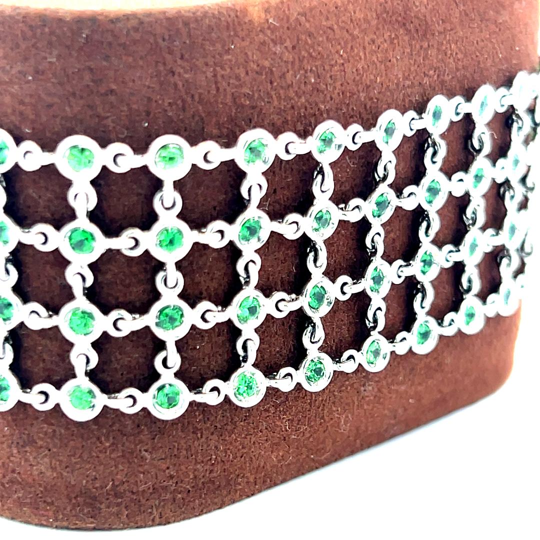 Roberto Coin 2.25 Carat Round Brilliant 18 Karat White Gold Link Bracelet