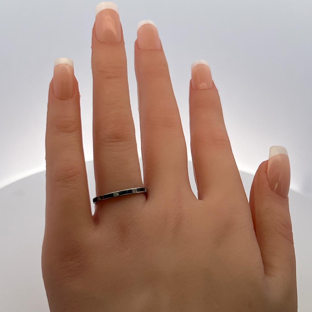 0.86 Carat Round Brilliant Sapphire Platinum Eternity Band Ring