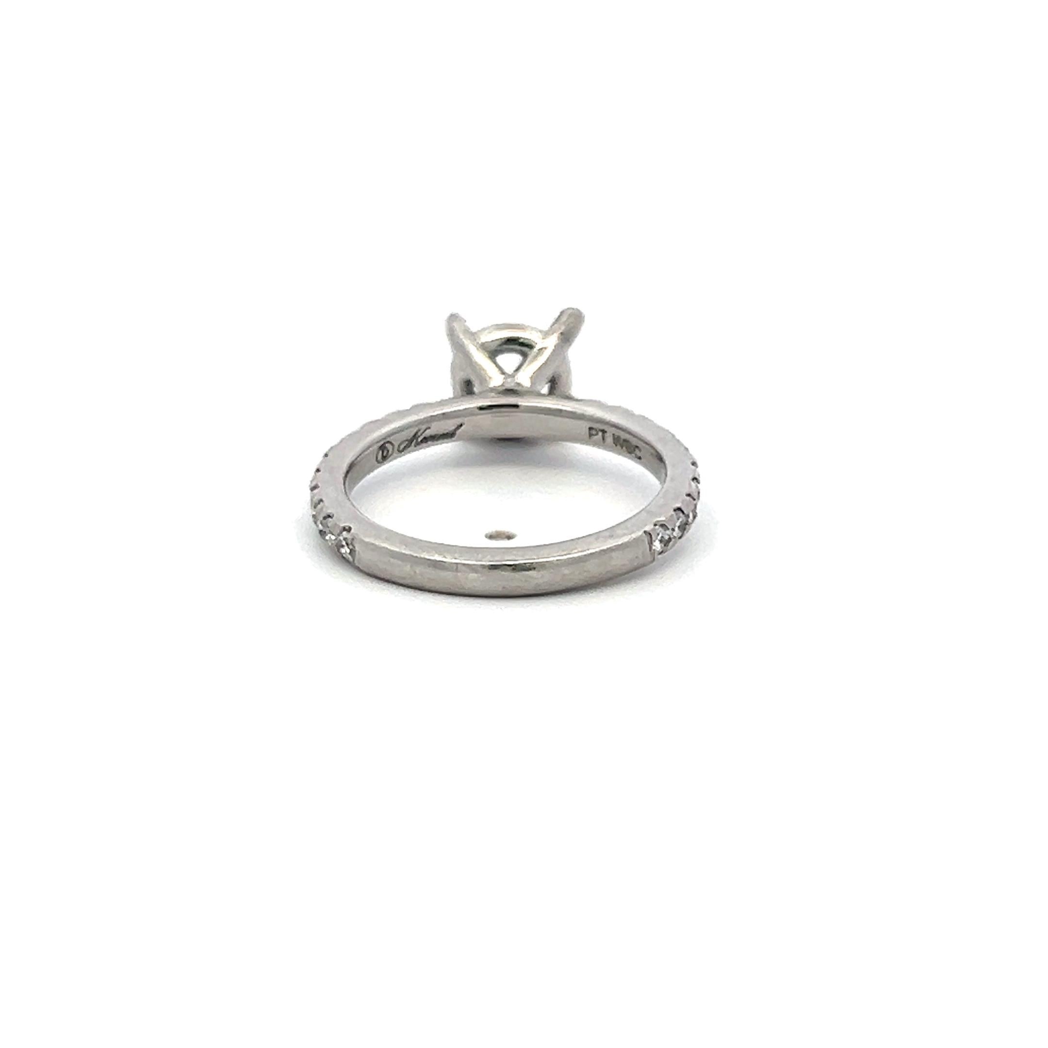 0.32 Carat Round Brilliant I SI Diamond 14 Karat White Gold Semi Mount Ring