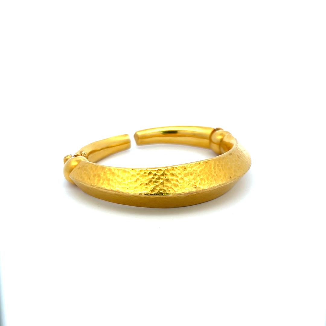 Lalaounis Vintage 18 Karat Yellow Gold Bangle Bracelet 40 Grams