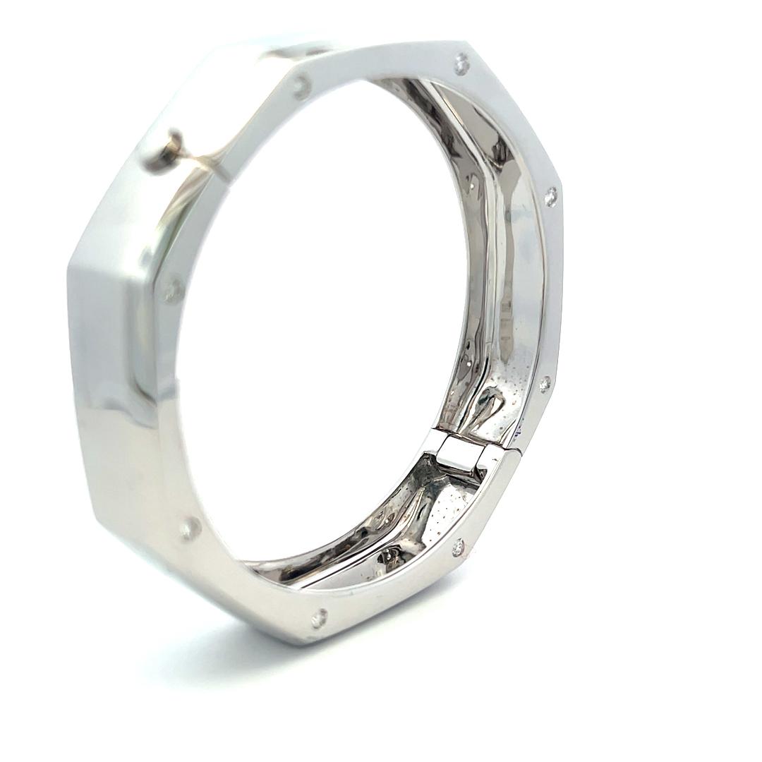 Audemars Piguet 0.49 Carat Round Brilliant G VS Diamond 18 Karat White Gold Bang