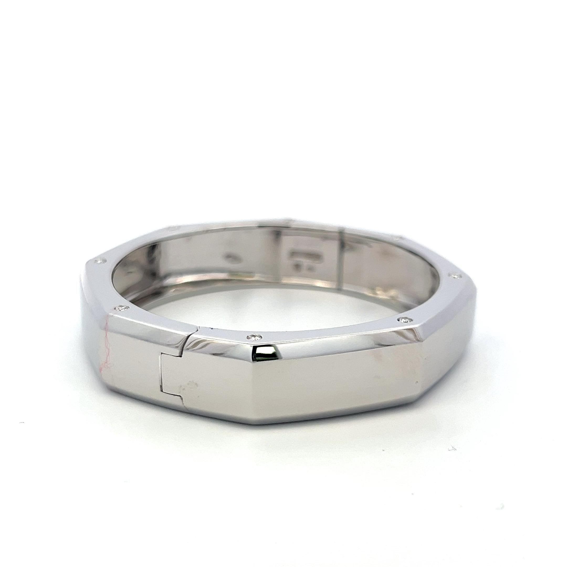 Audemars Piguet 0.49 Carat Round Brilliant G VS Diamond 18 Karat White Gold Bang
