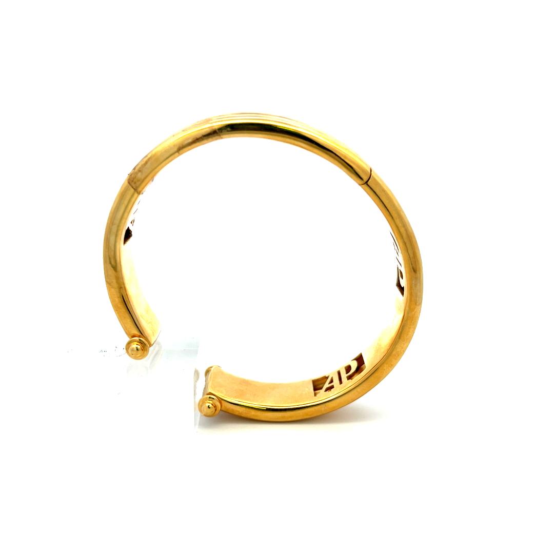 Audemars Piguet 0.52 Carat Round Diamond 18 Karat Yellow Gold Cuff Bracelet