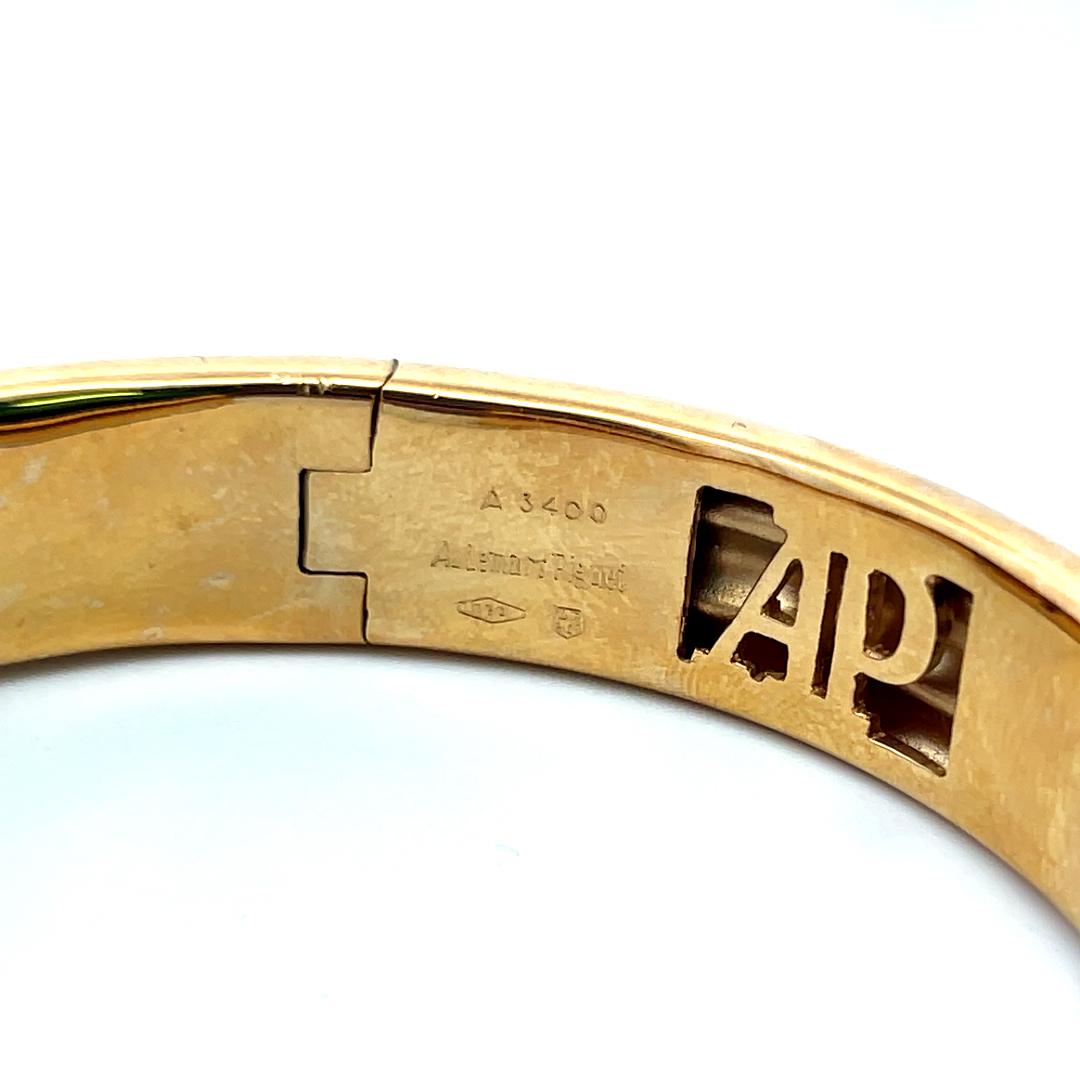 Audemars Piguet 0.52 Carat Round Diamond 18 Karat Yellow Gold Cuff Bracelet