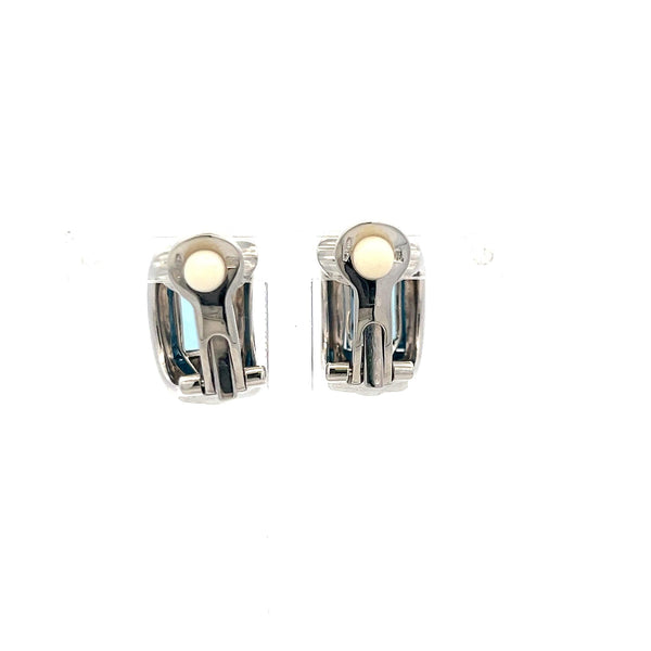 Audemars Piguet 4.00 Carat Emerald Cut 18 Karat White Gold Clip On Earrings