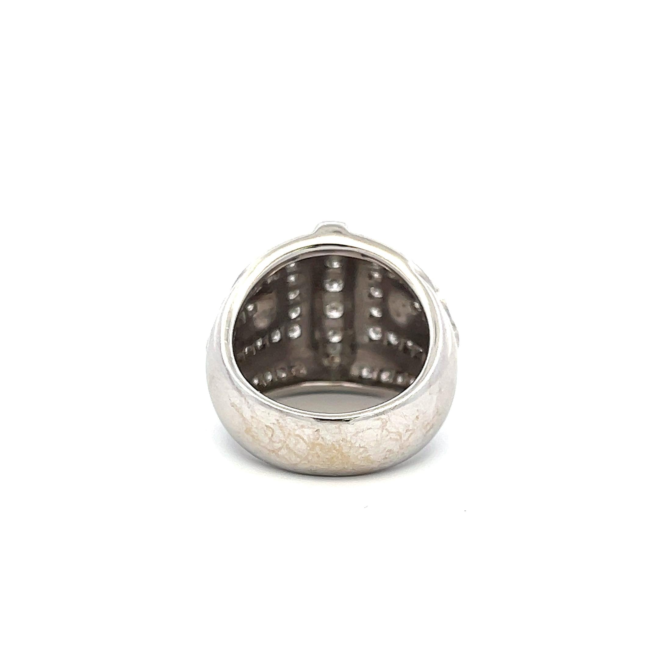 Audemars Piguet 1.72 Carat Round Diamond 18 Karat White Gold Cocktail Ring