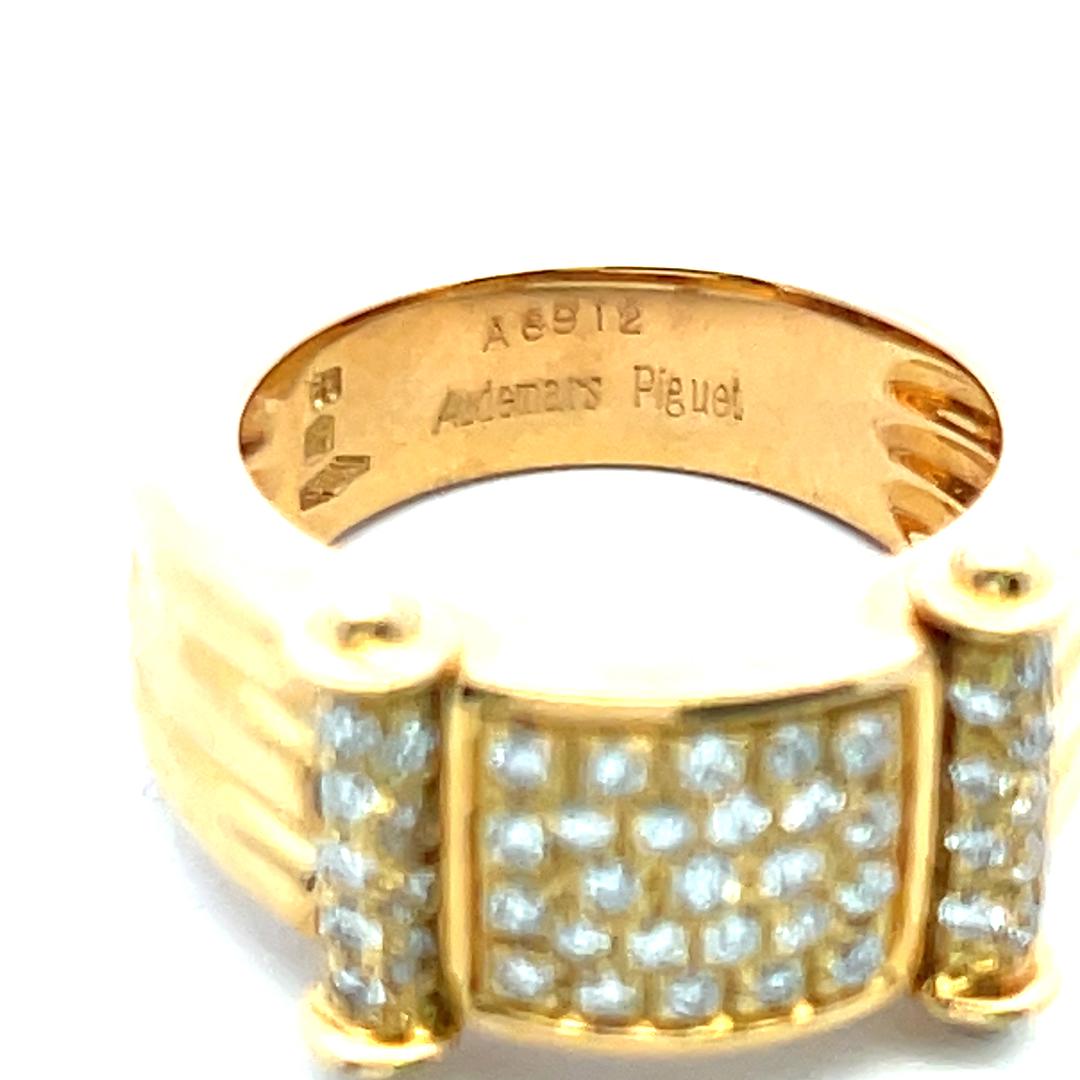 Audemars Piguet 0.45 Carat Round Diamond 18 Karat Yellow Gold Cocktail Ring
