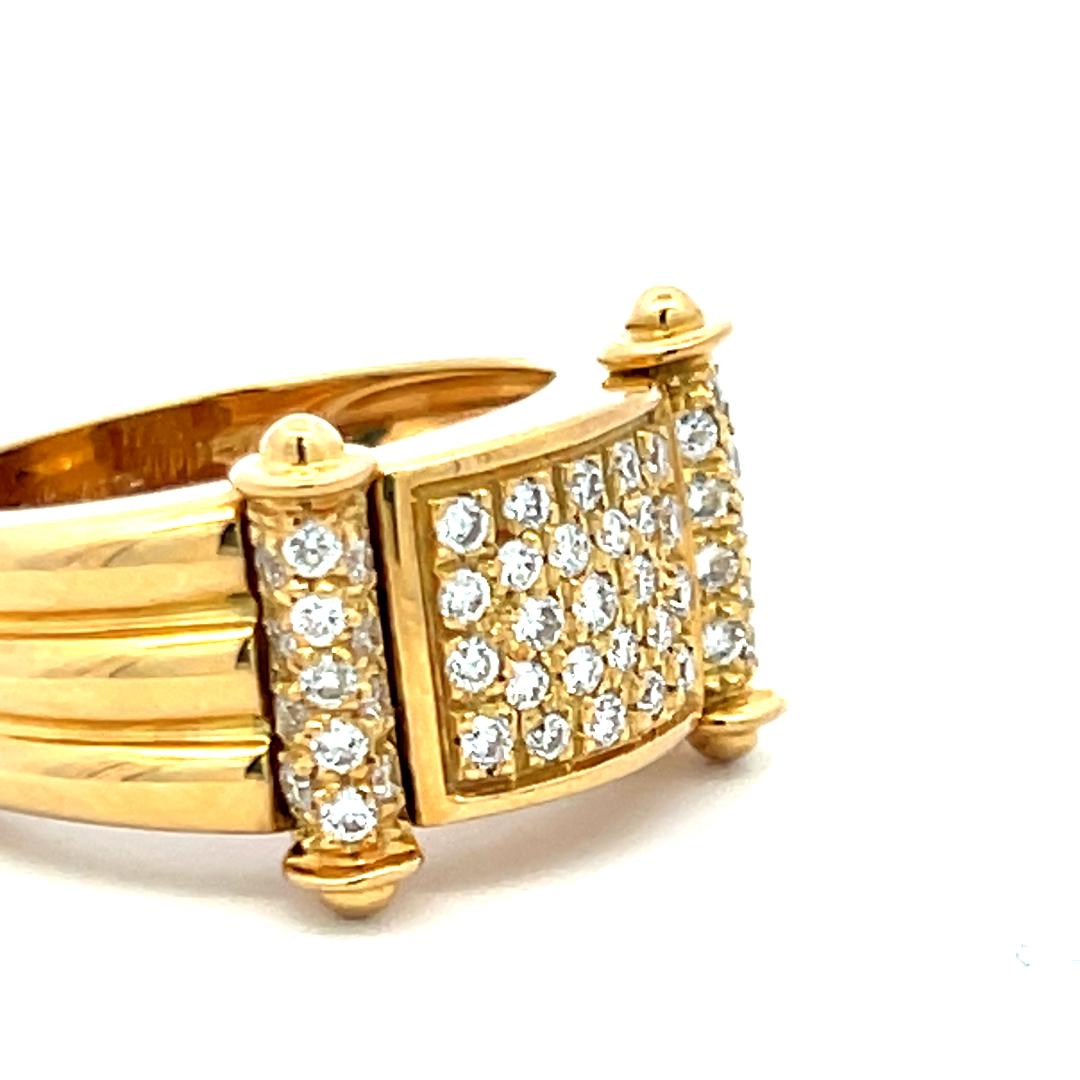 Audemars Piguet 0.45 Carat Round Diamond 18 Karat Yellow Gold Cocktail Ring