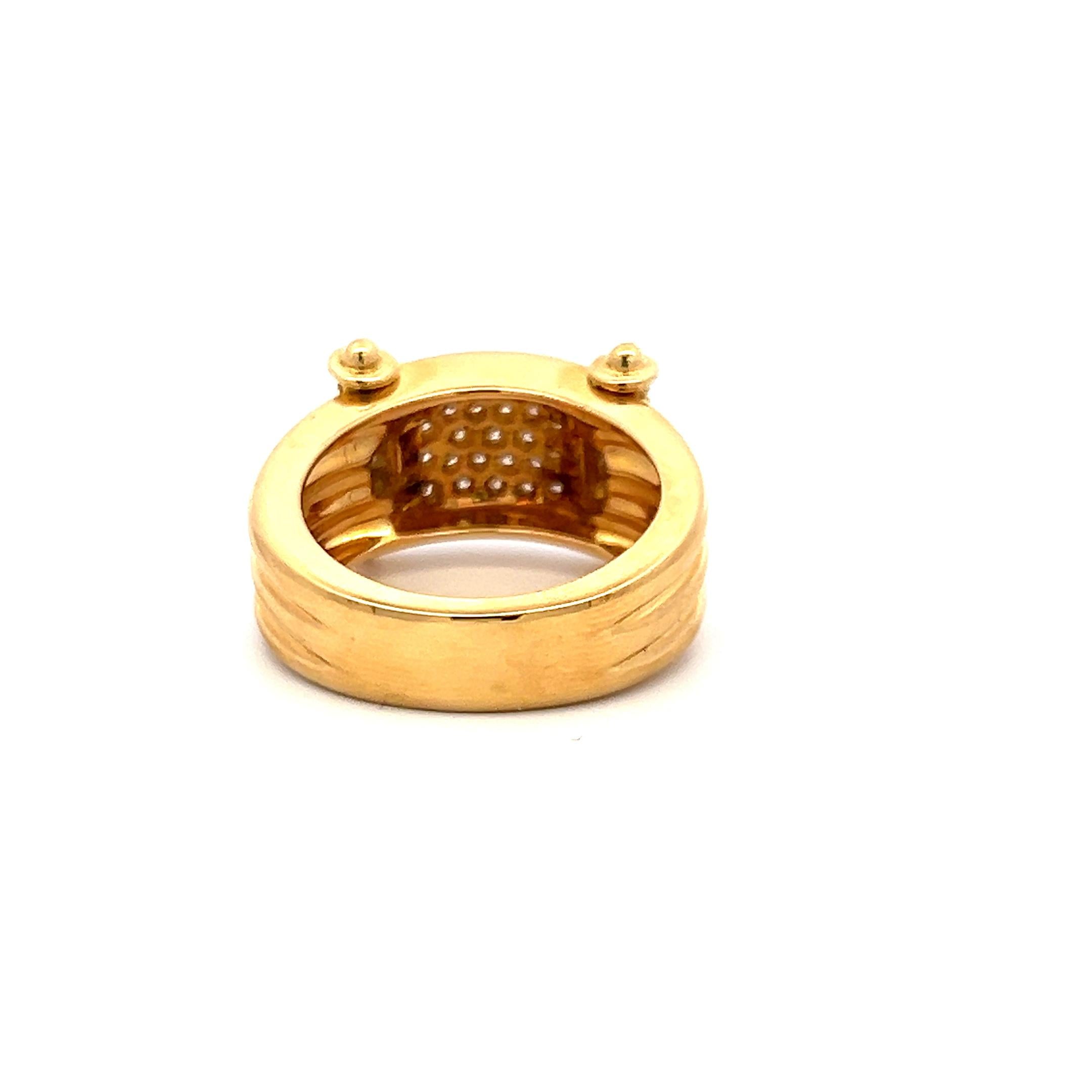 Audemars Piguet 0.45 Carat Round Diamond 18 Karat Yellow Gold Cocktail Ring