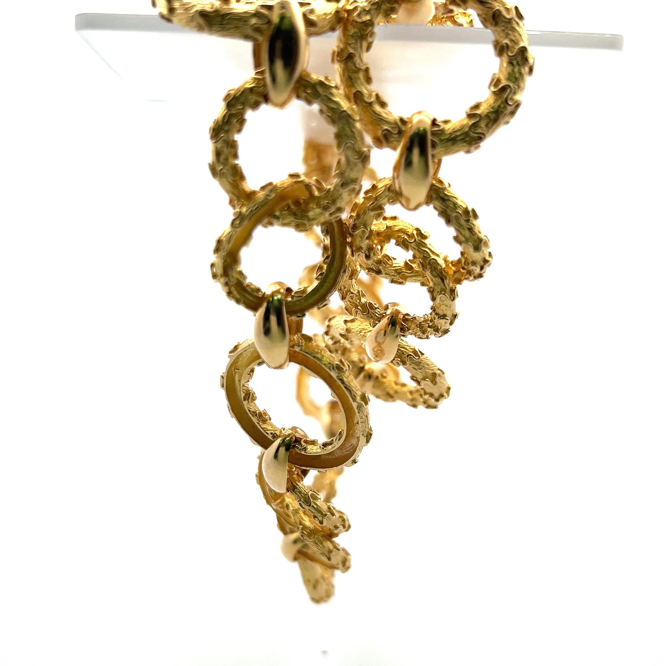 Hammerman Broth Vintage 202.30 Grams 18 Karat Yellow Gold Link Necklace