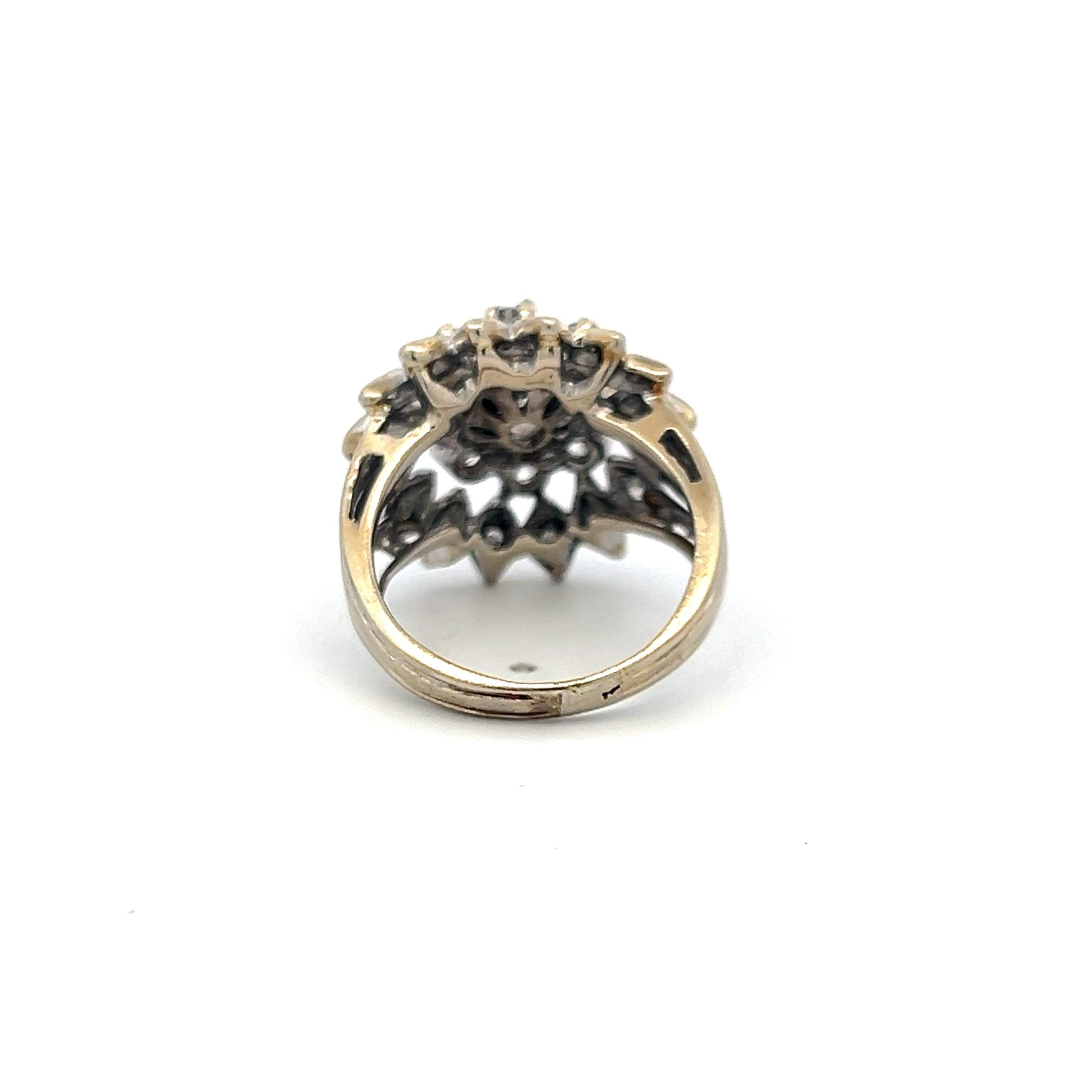 1.10 Carat Round Brilliant H SI Diamond 14 Karat White Gold Semi Mount Ring