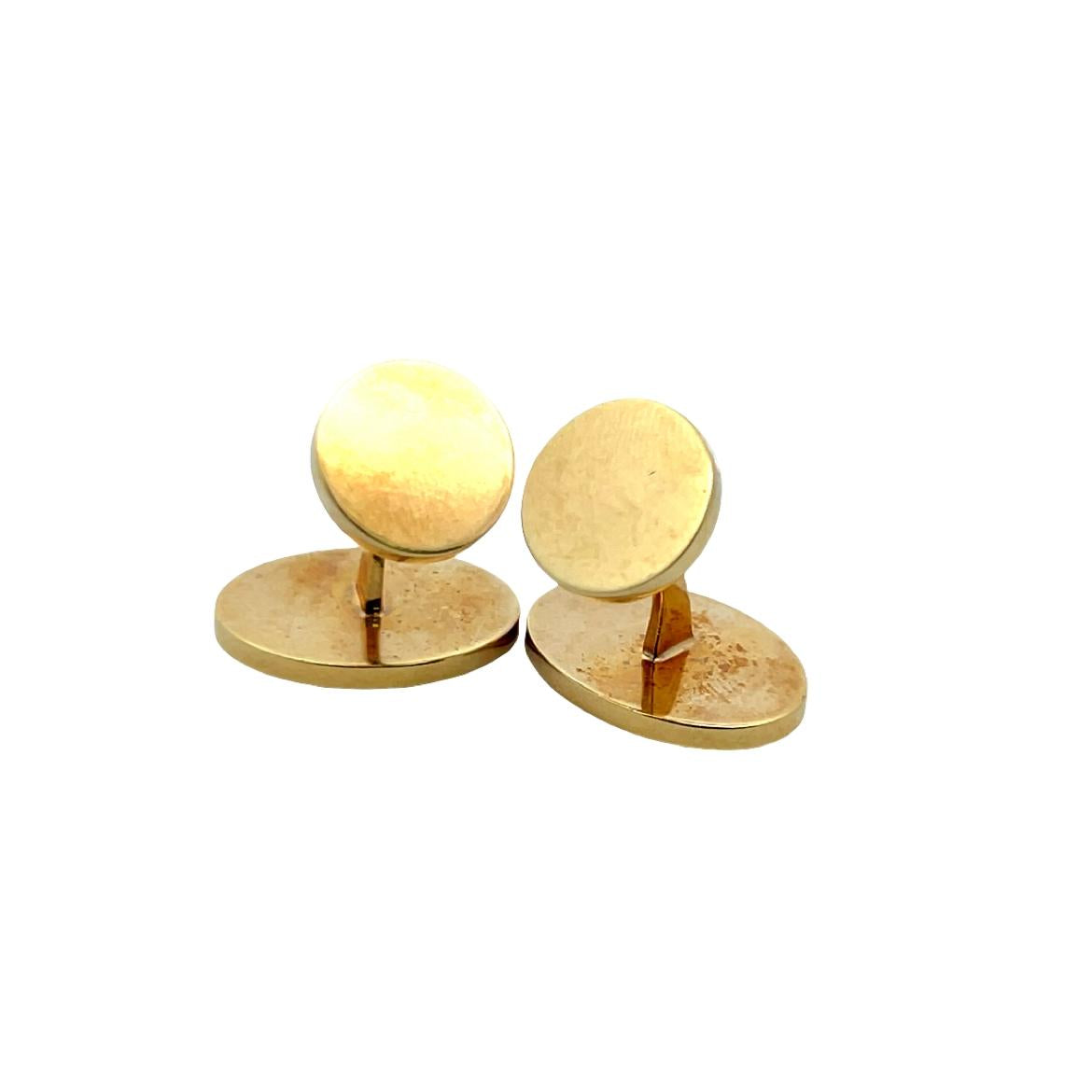 Cartier Vintage 26.70 Grams 18 Karat Yellow Gold Locking Cufflinks
