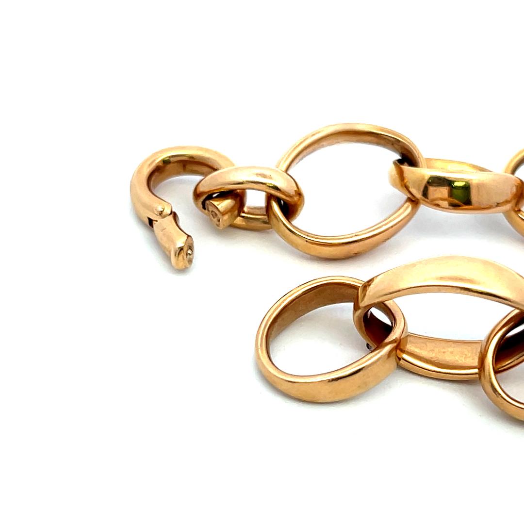 Pomellato Vintage 43.90 Grams 18 Karat Yellow Gold Link Bracelet