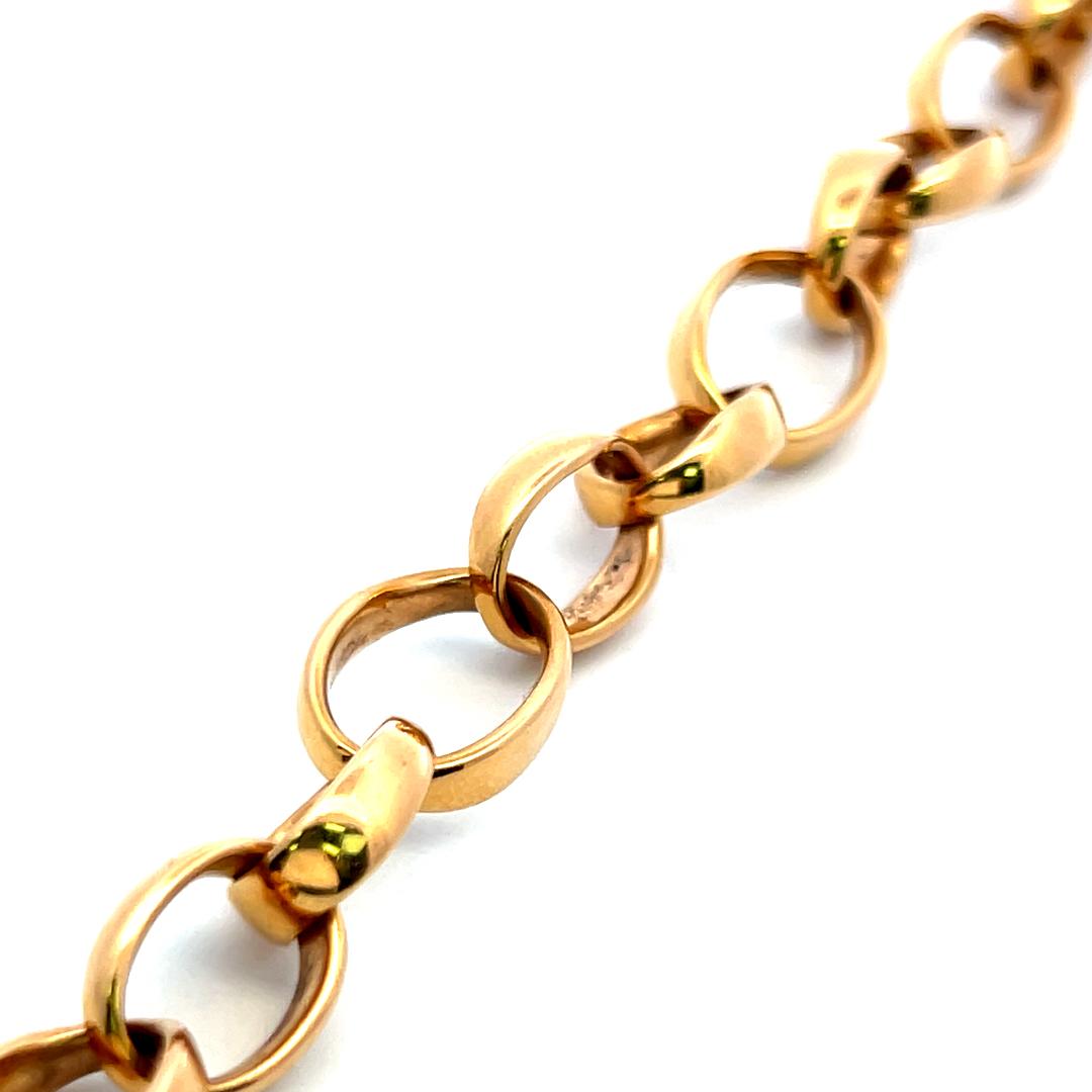 Pomellato Vintage 43.90 Grams 18 Karat Yellow Gold Link Bracelet