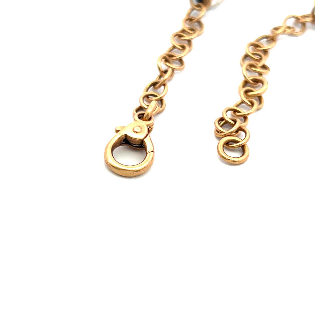 Pomellato 7-9.8 MM Onyx & Crystal 18 Karat Yellow Gold Station Necklace