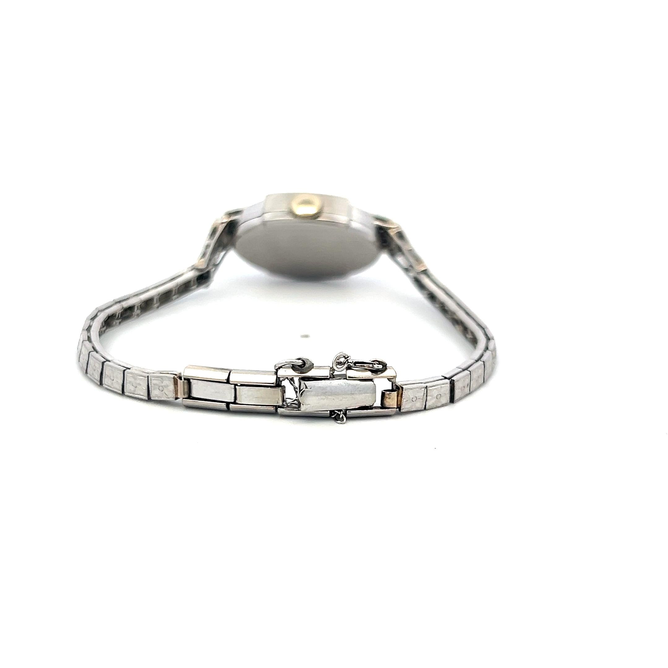 0.88 Carat Circular Brilliant and Baguette Diamond Platinum Wrist Watch