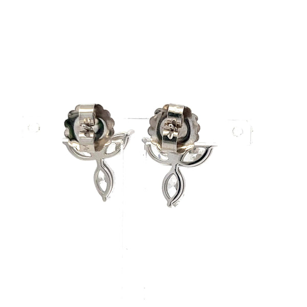 5.78 Carat Marquis Shape F-G VS2 Diamond Platinum Cluster Earrings