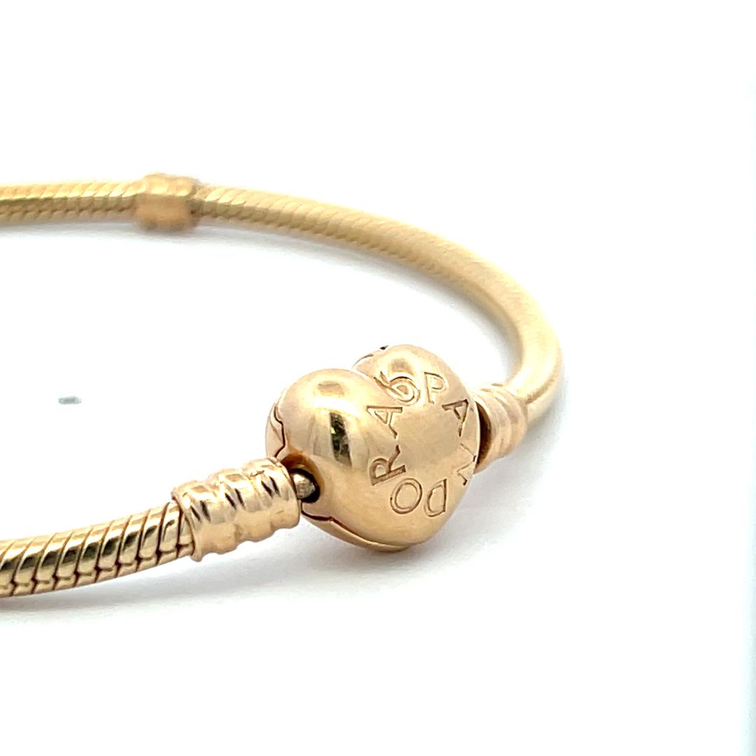 Pandora 19.50 Grams 7.75 Inch 14 Karat Yellow Gold Chain Bracelet