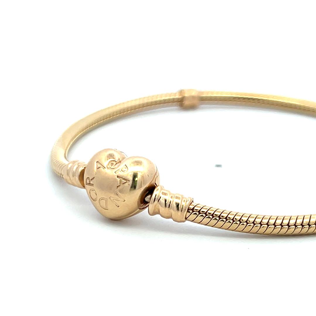 Pandora 19.50 Grams 7.75 Inch 14 Karat Yellow Gold Chain Bracelet