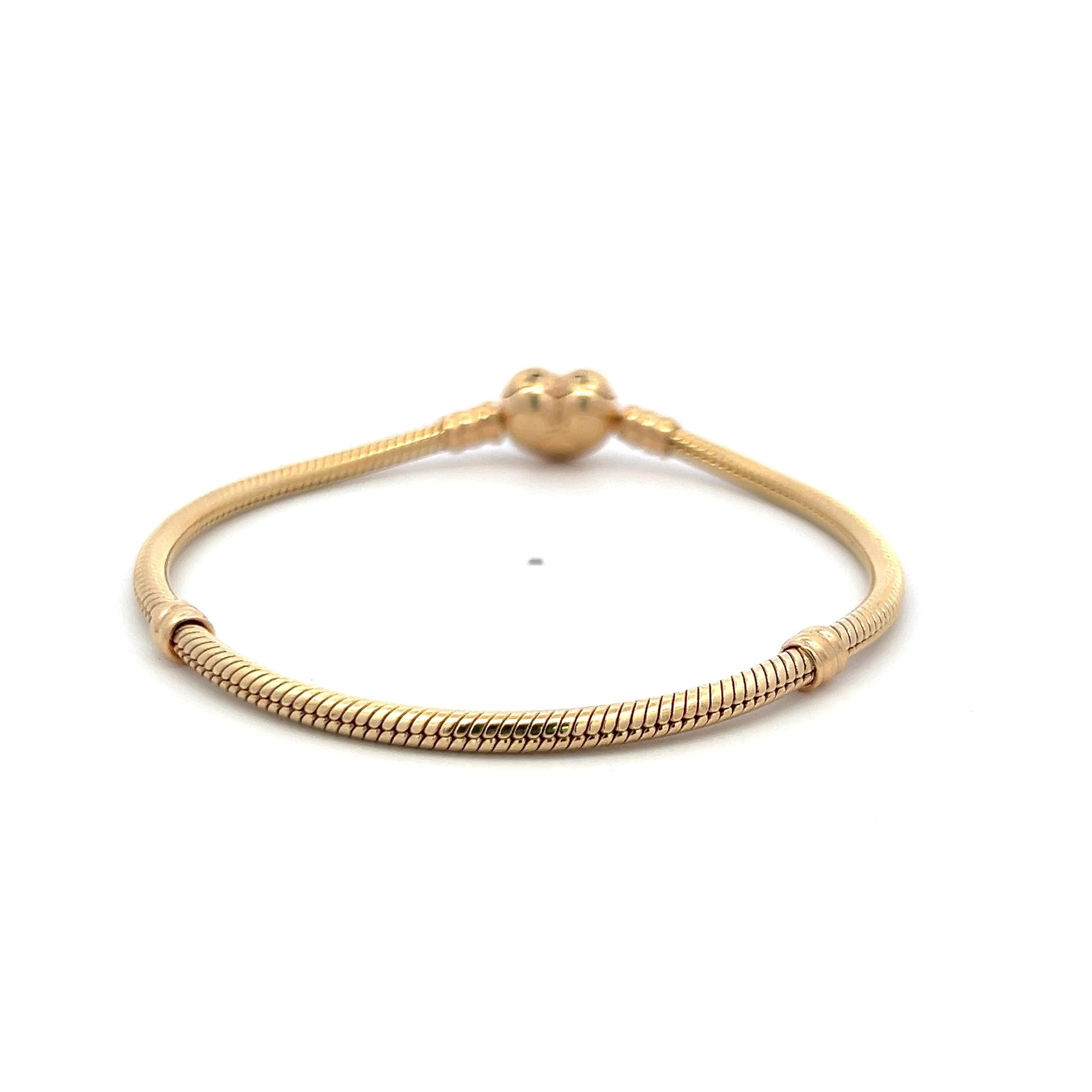 Pandora 19.50 Grams 7.75 Inch 14 Karat Yellow Gold Chain Bracelet