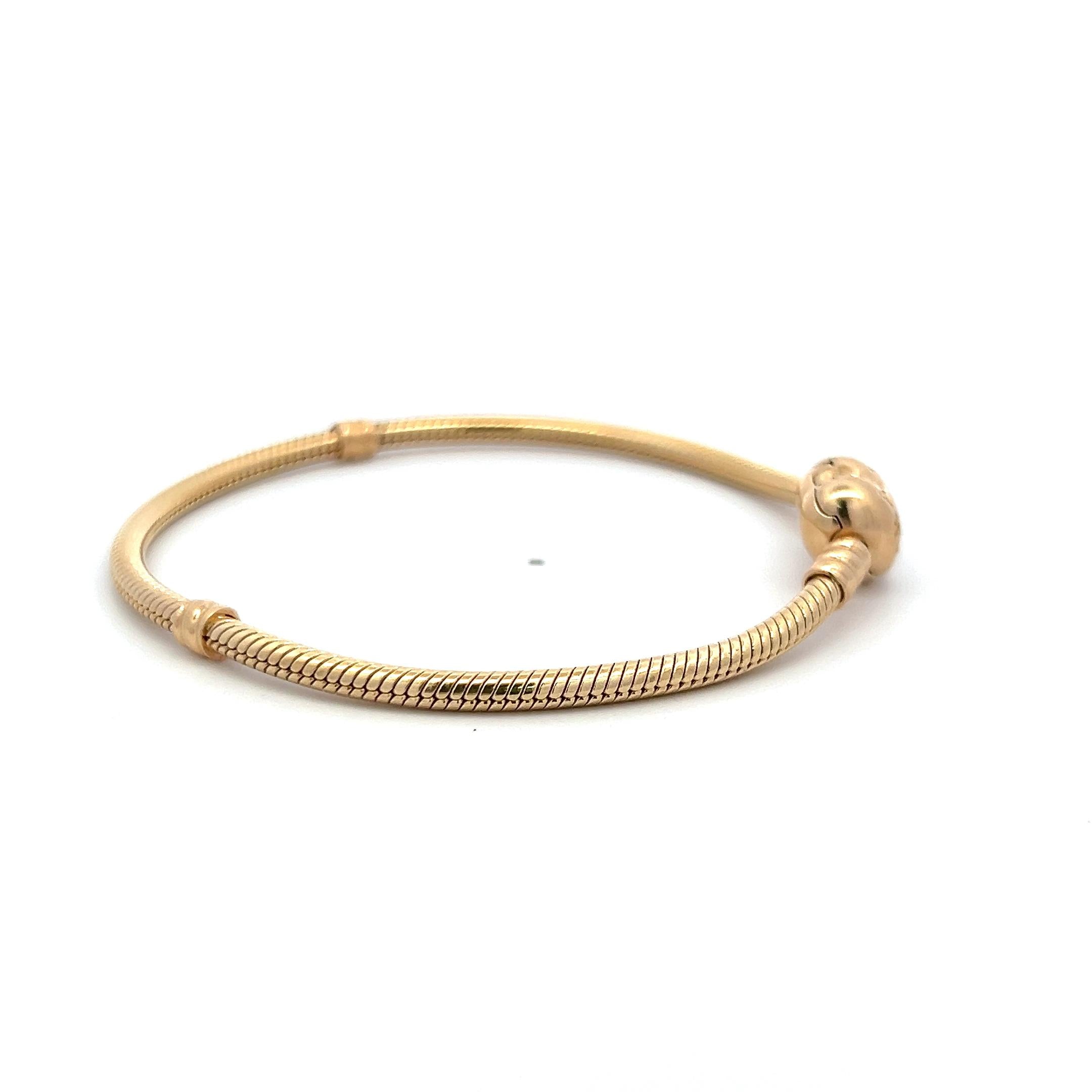 Pandora 19.50 Grams 7.75 Inch 14 Karat Yellow Gold Chain Bracelet