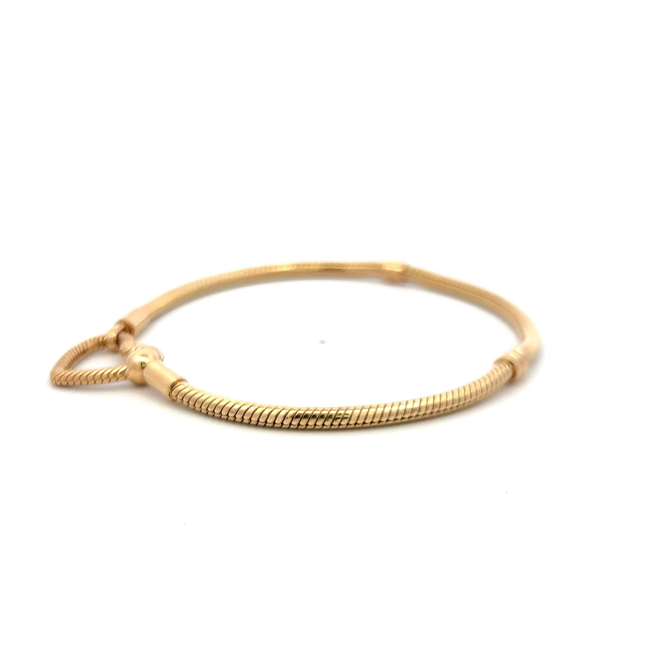 Pandora Vintage 14K Yellow Gold Heart Chain Bracelet 19.5g