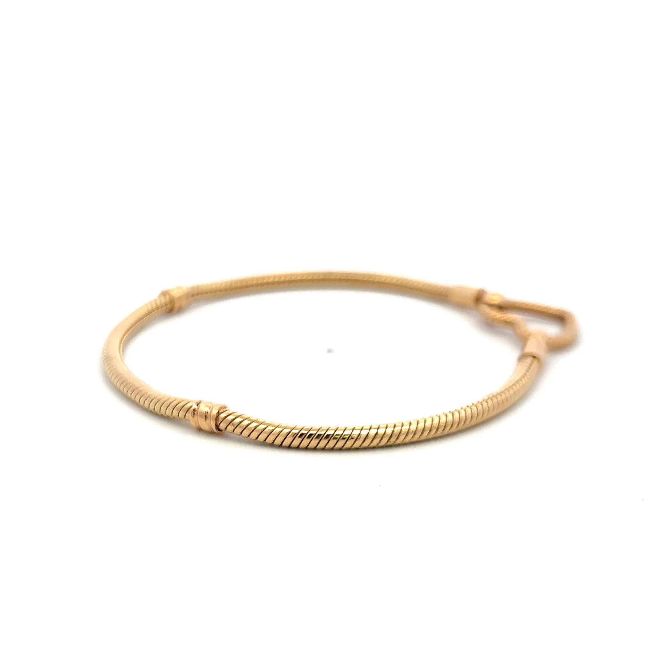 Pandora Vintage 14K Yellow Gold Heart Chain Bracelet 19.5g