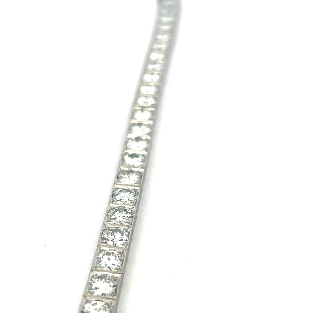 Tiffany & Co. 15.00ct Old European Cut D VS1 Diamond Platinum Tennis Bracelet