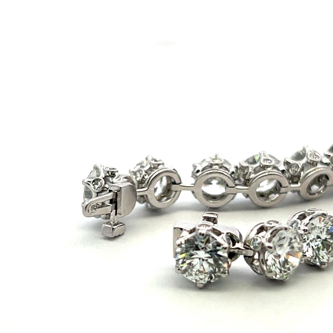 Platinum Tennis Bracelet with 5.17 Carat Round Brilliant Diamonds 30.7 Grams GIA